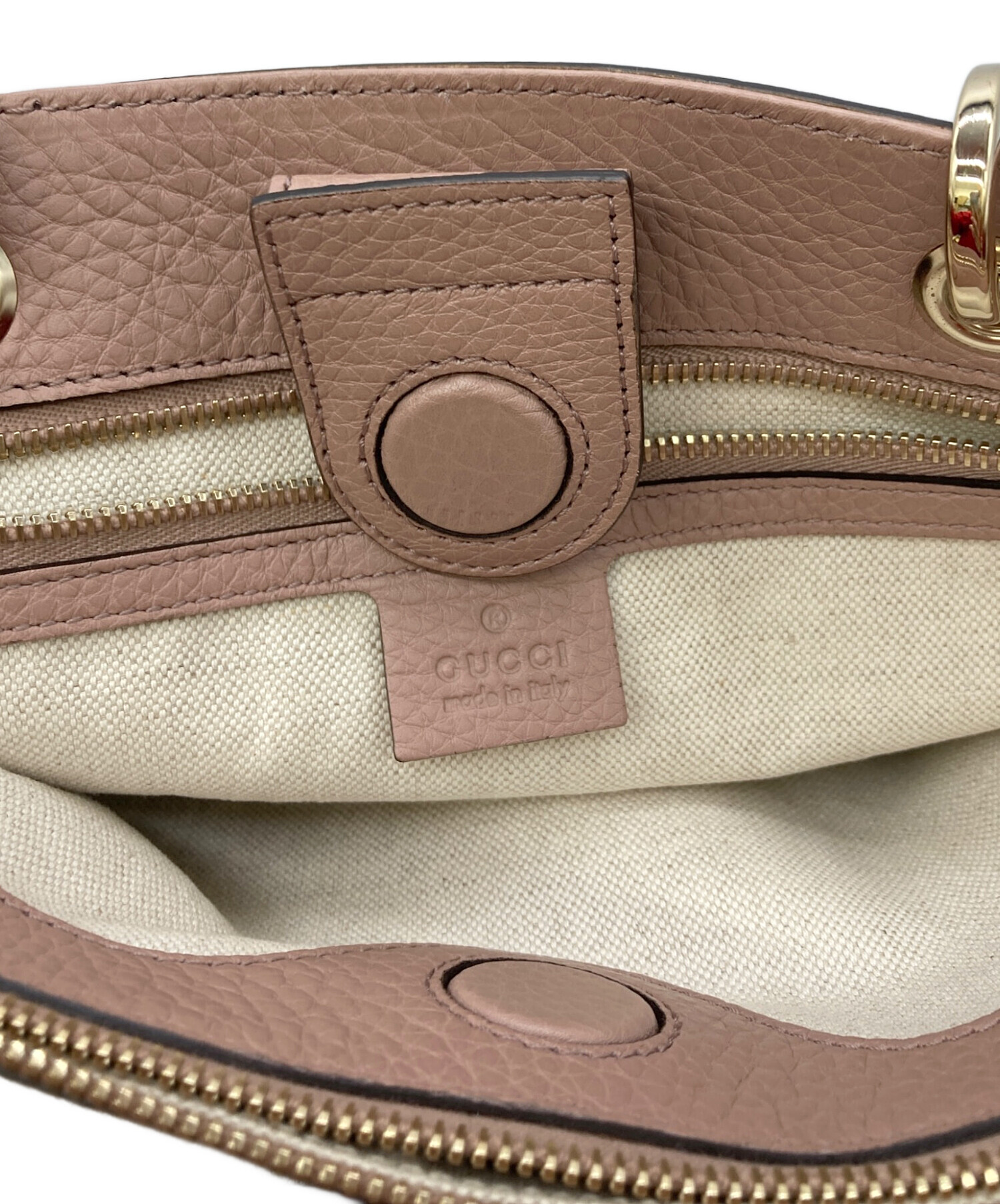 中古・古着通販】GUCCI (グッチ) バンブー ハンドバッグ ベージュ