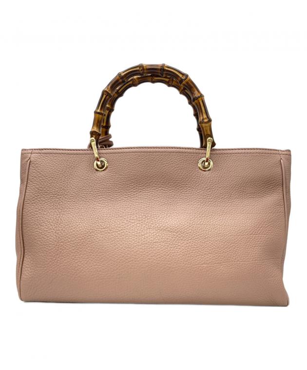 GUCCI　バンブー　ハンドバッグ　ベージュ 中古・古着通販】GUCCI (グッチ) バンブー ハンドバッグ ベージュ