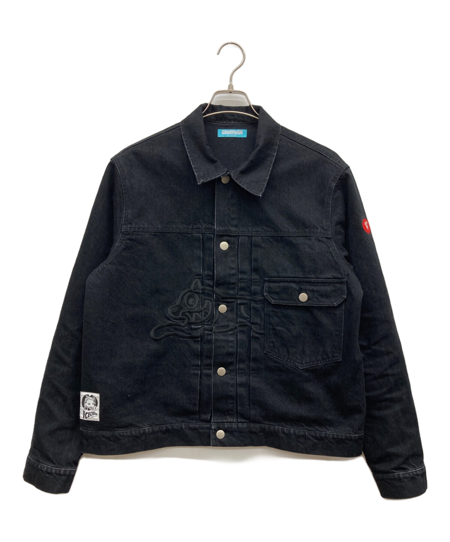 中古・古着通販】ICE CREAM (アイスクリーム) Denim Jacket ブラック
