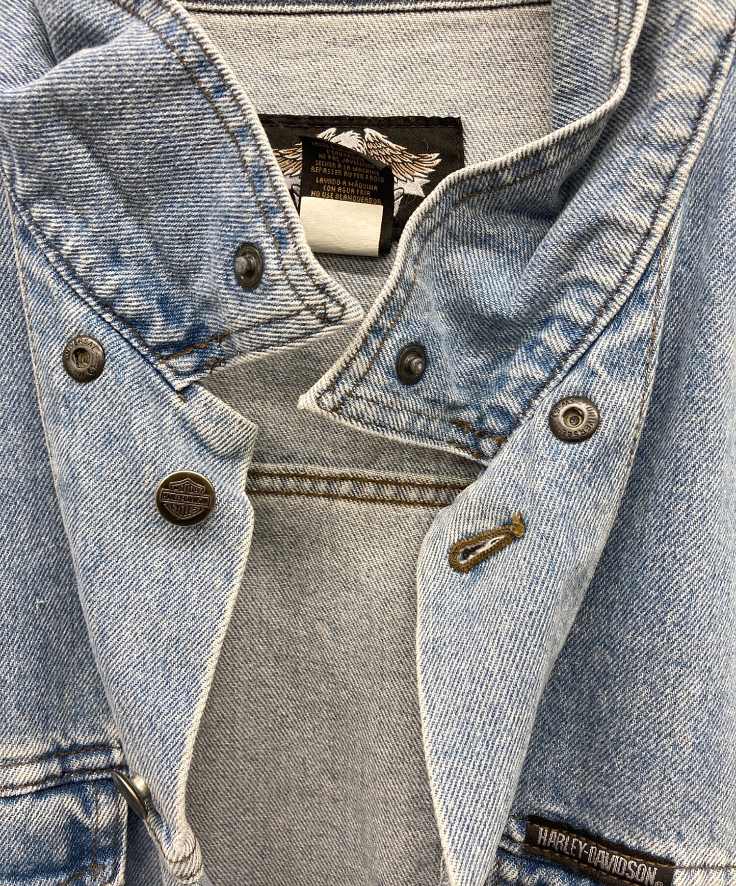 妻の代理90's- HARLEY DAVIDSON ビッグロゴ デニムジャケット 中古・古着通販】HARLEY-DAVIDSON (ハーレーダビッドソン) デニム