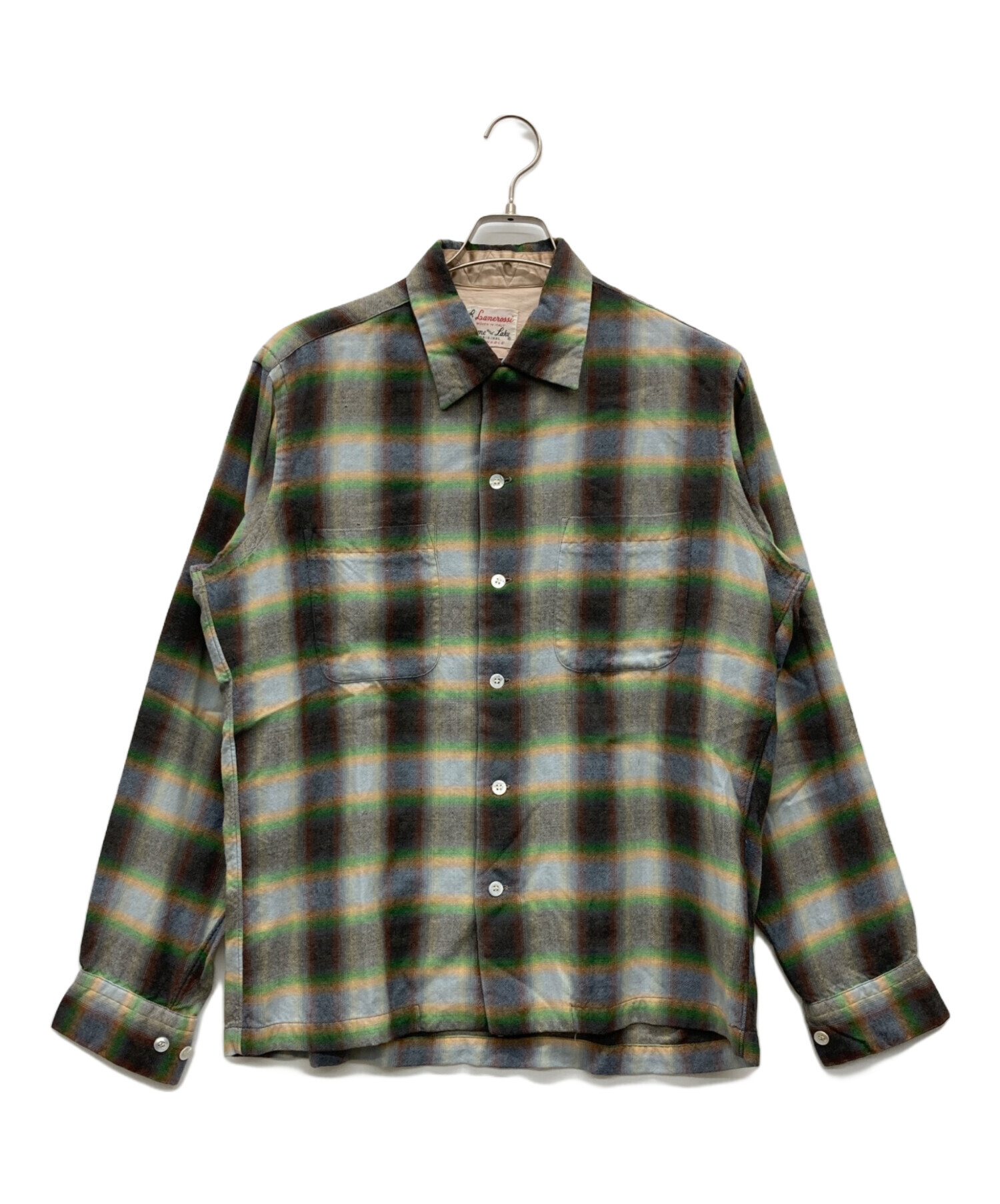 中古・古着通販】Lanerossi (ラネロッシ) オンブレチェックシャツ