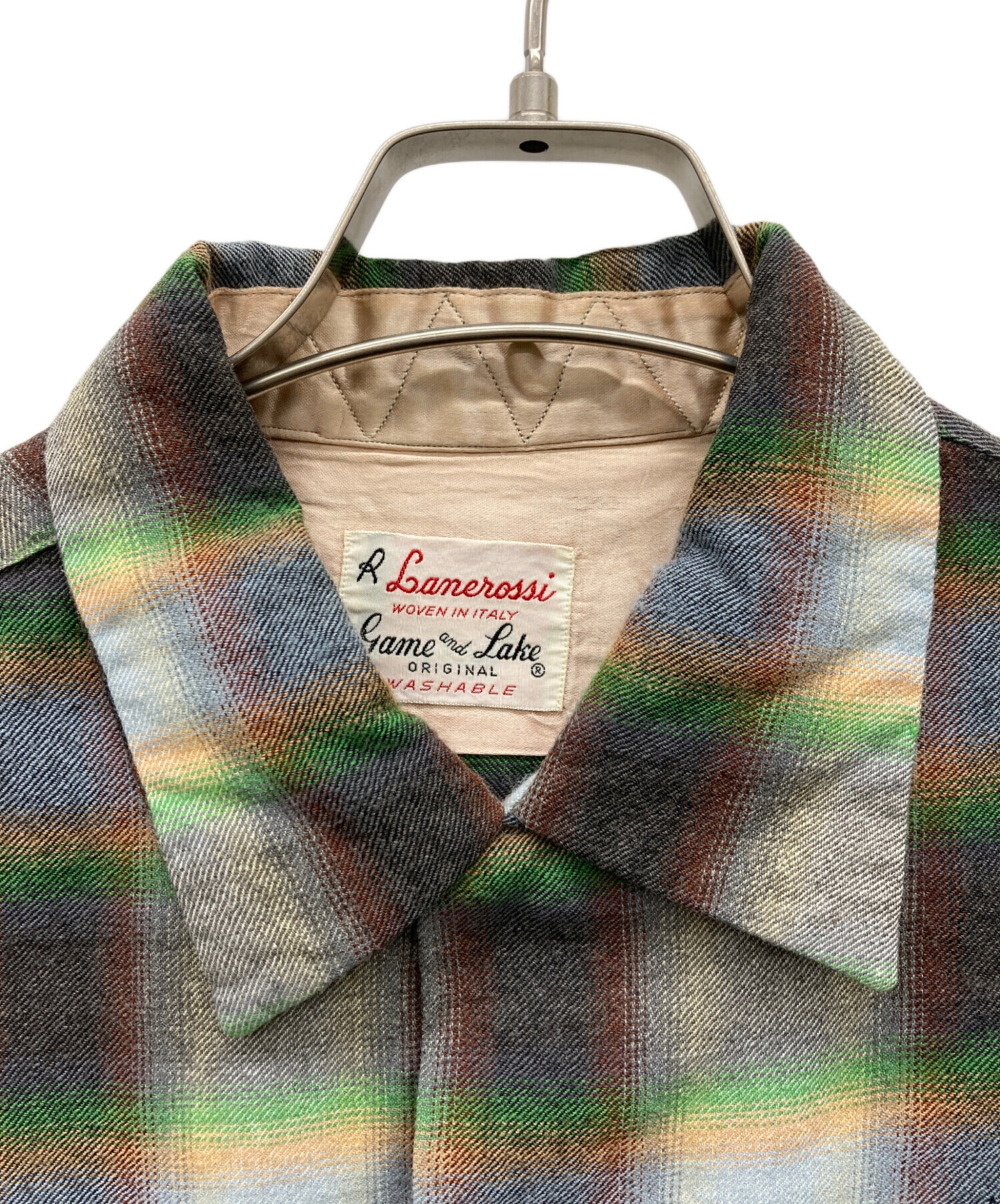 中古・古着通販】Lanerossi (ラネロッシ) オンブレチェックシャツ