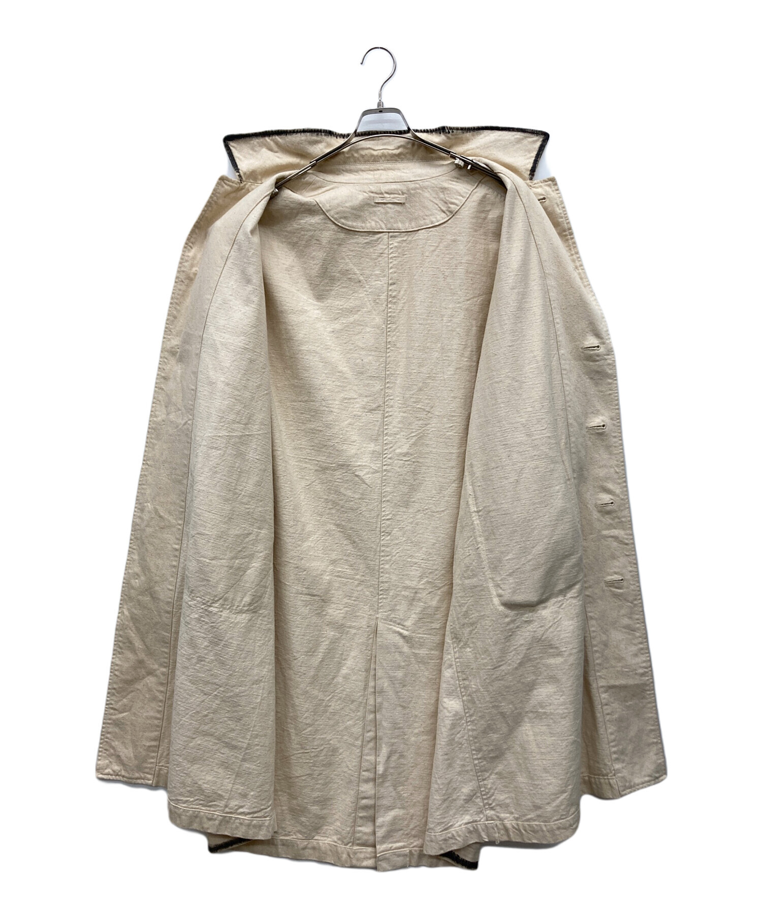 中古・古着通販】KHOKI (コッキ) ラインペイントステンカラーコート