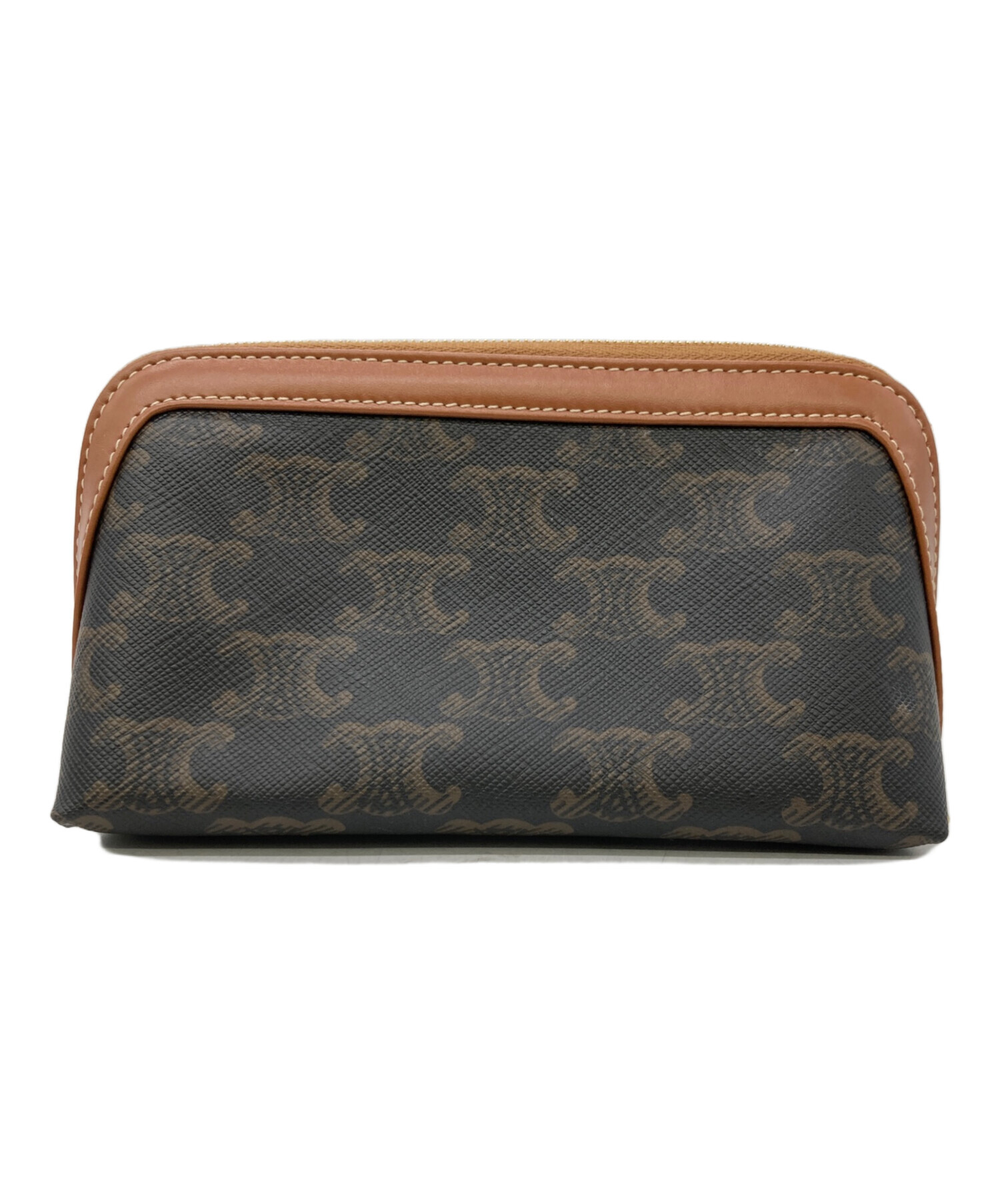中古・古着通販】CELINE (セリーヌ) PVCスモールコスメポーチ ブラウン