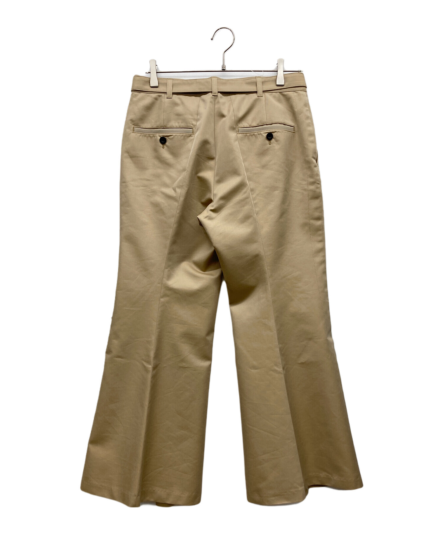 中古・古着通販】sacai (サカイ) ベルト付センタープレスフレアパンツ