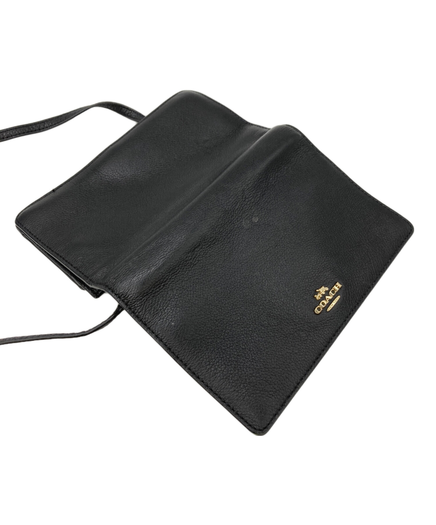 中古・古着通販】COACH (コーチ) ショルダーウォレット ブラック