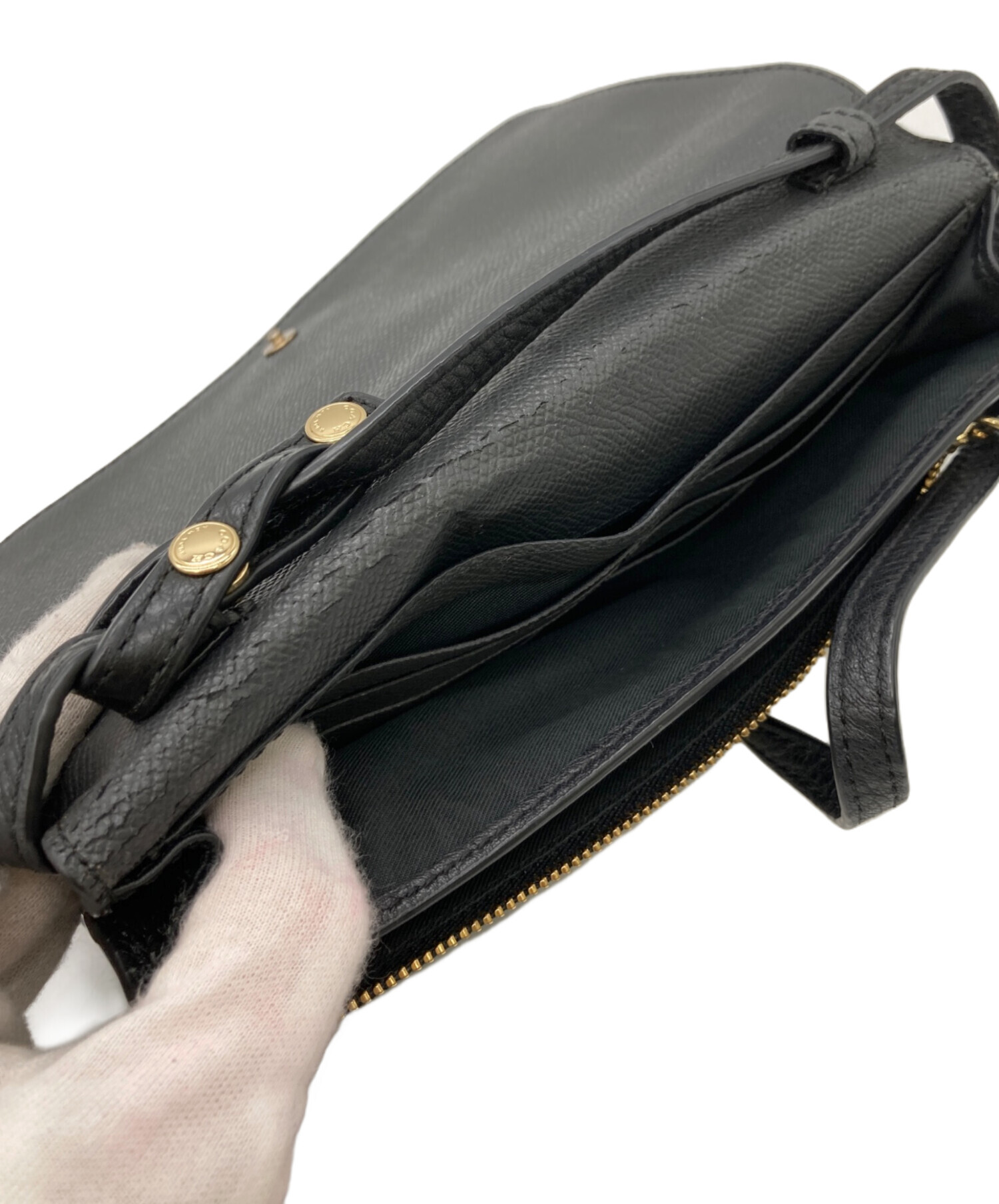 中古・古着通販】COACH (コーチ) ショルダーウォレット ブラック