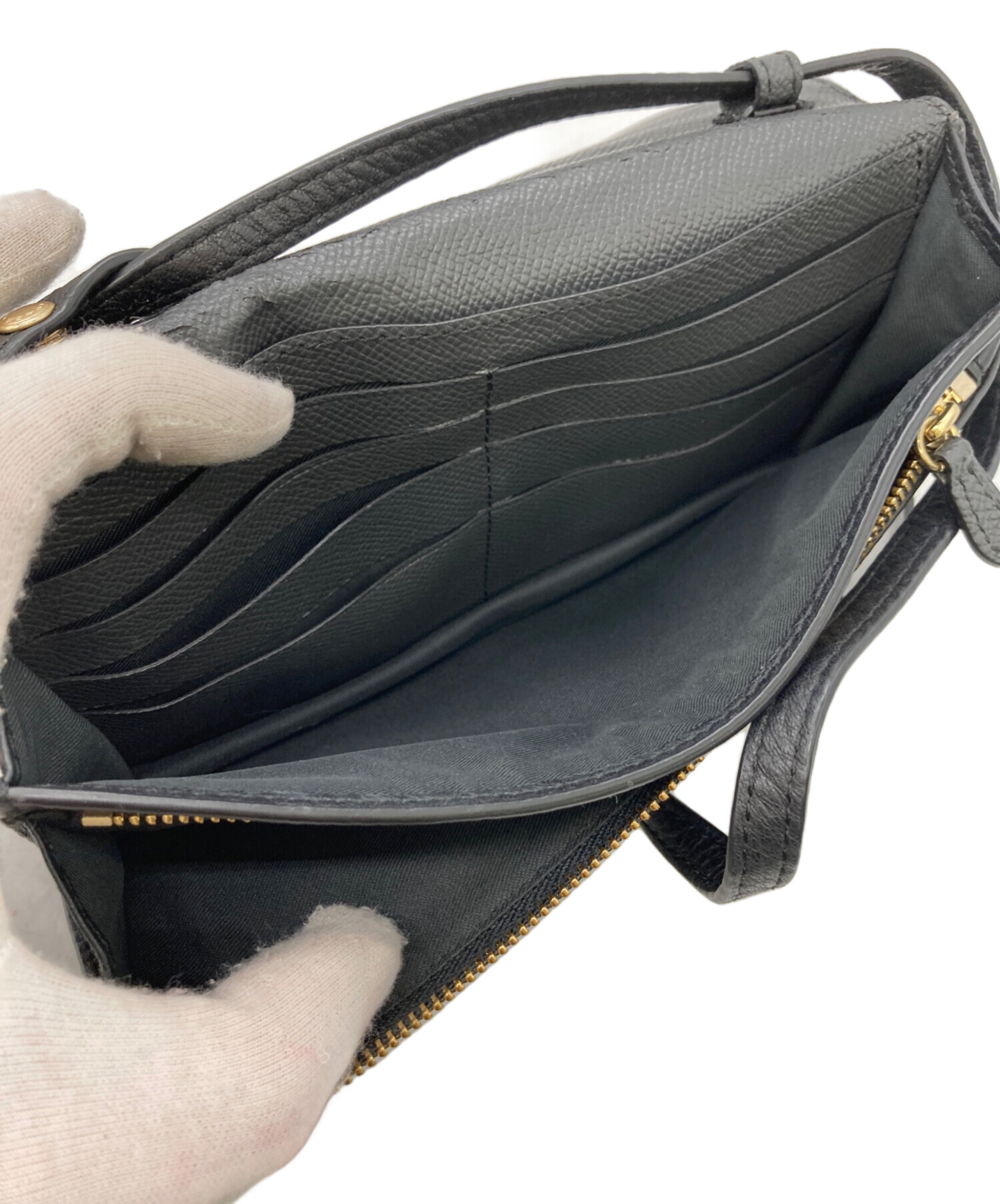 中古・古着通販】COACH (コーチ) ショルダーウォレット ブラック