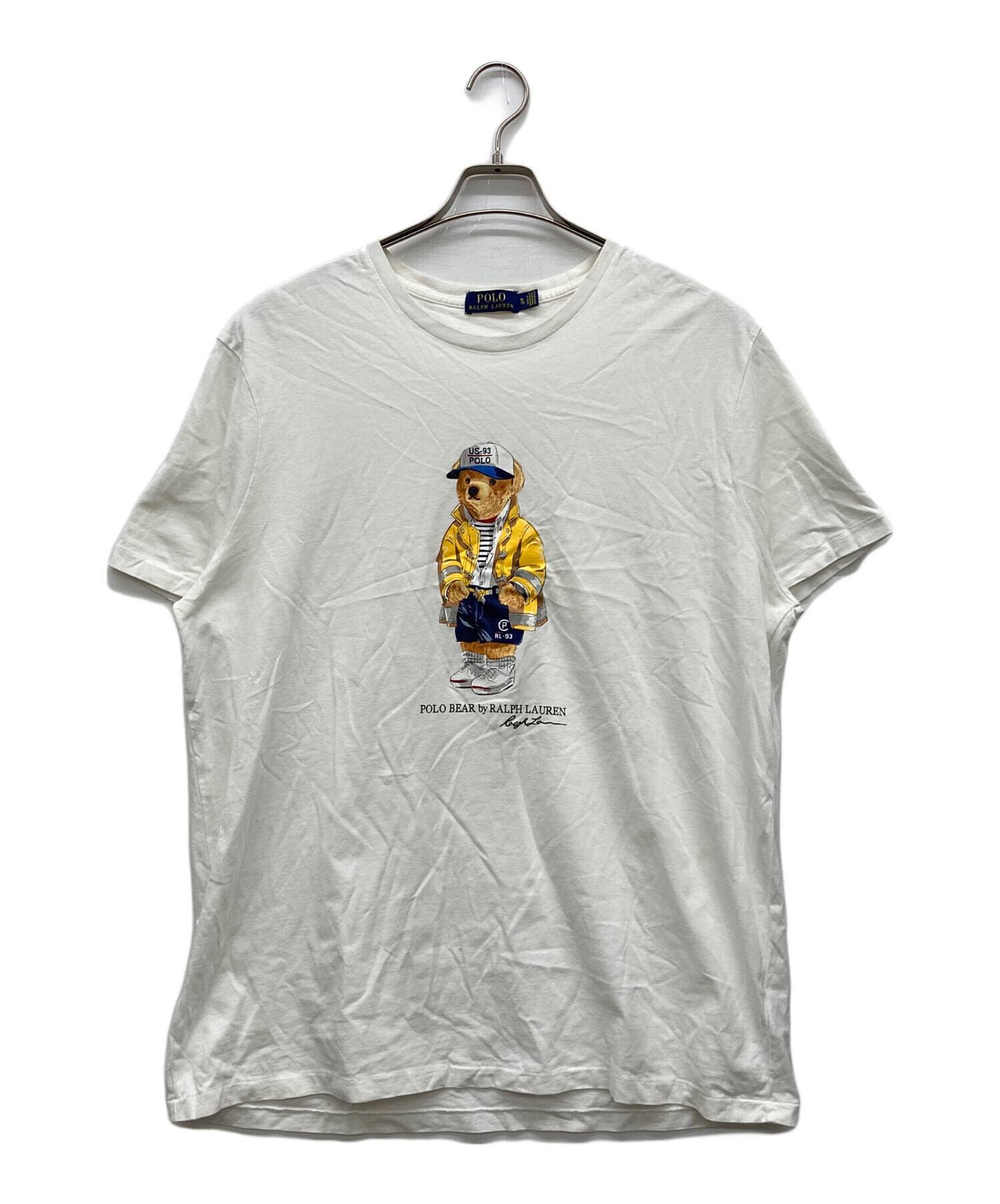 【新品タグ付き‼︎】Ralph Lauren XL ポロベアーホワイト Tシャツ POLO RALPH LAUREN CUSTOM SLIM FIT POLO BEAR T-SHIRT WHITE CLR SHOP トップス