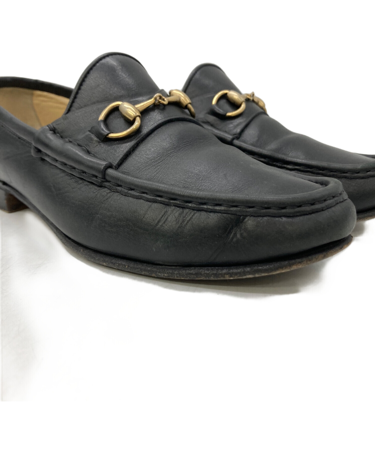 中古・古着通販】GUCCI (グッチ) ホースビットローファー ブラック 中古・古着通販】GUCCI (グッチ) ホースビットローファー ブラック
