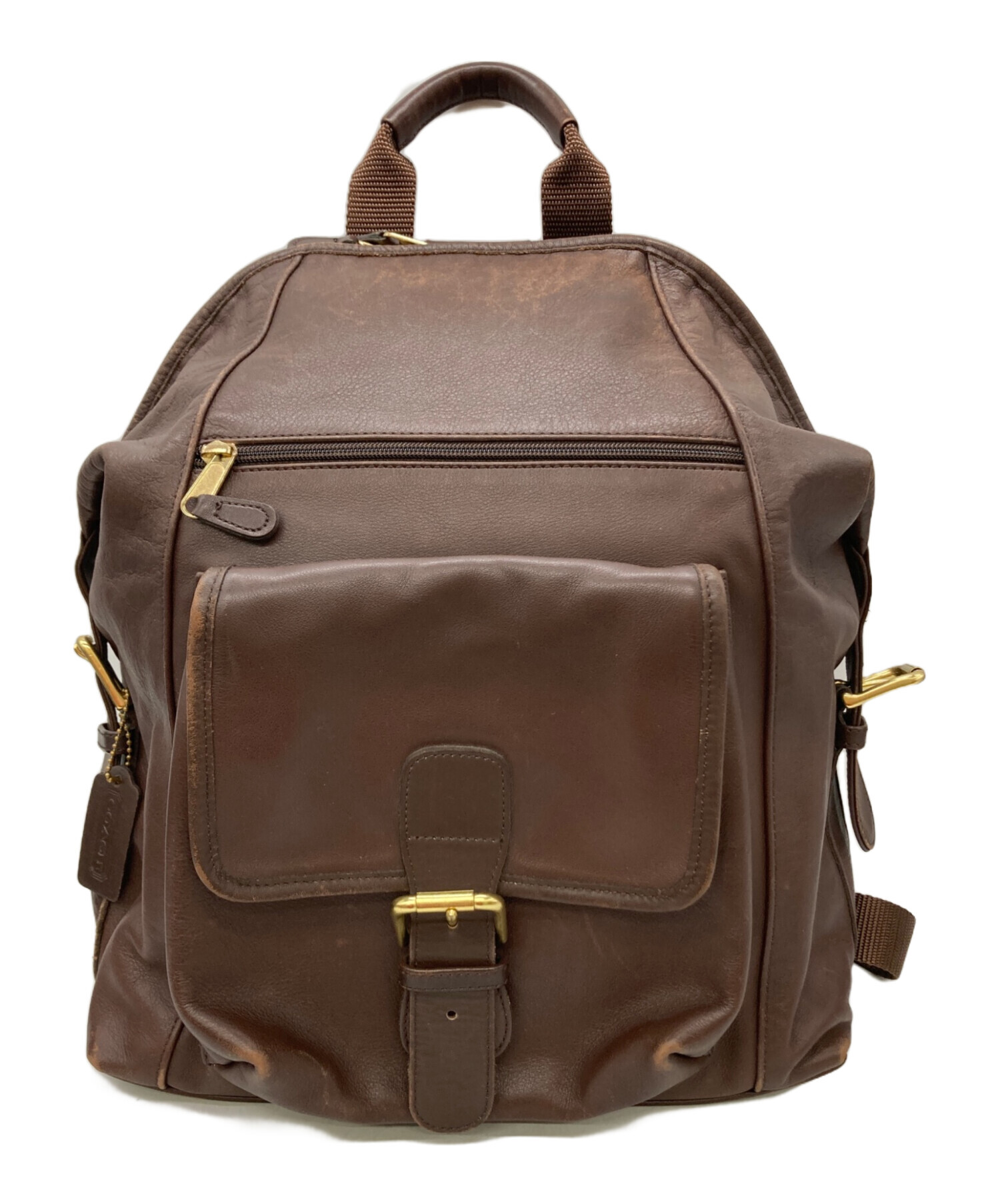 中古・古着通販】COACH (コーチ) レザーリュック ブラウン｜ブランド