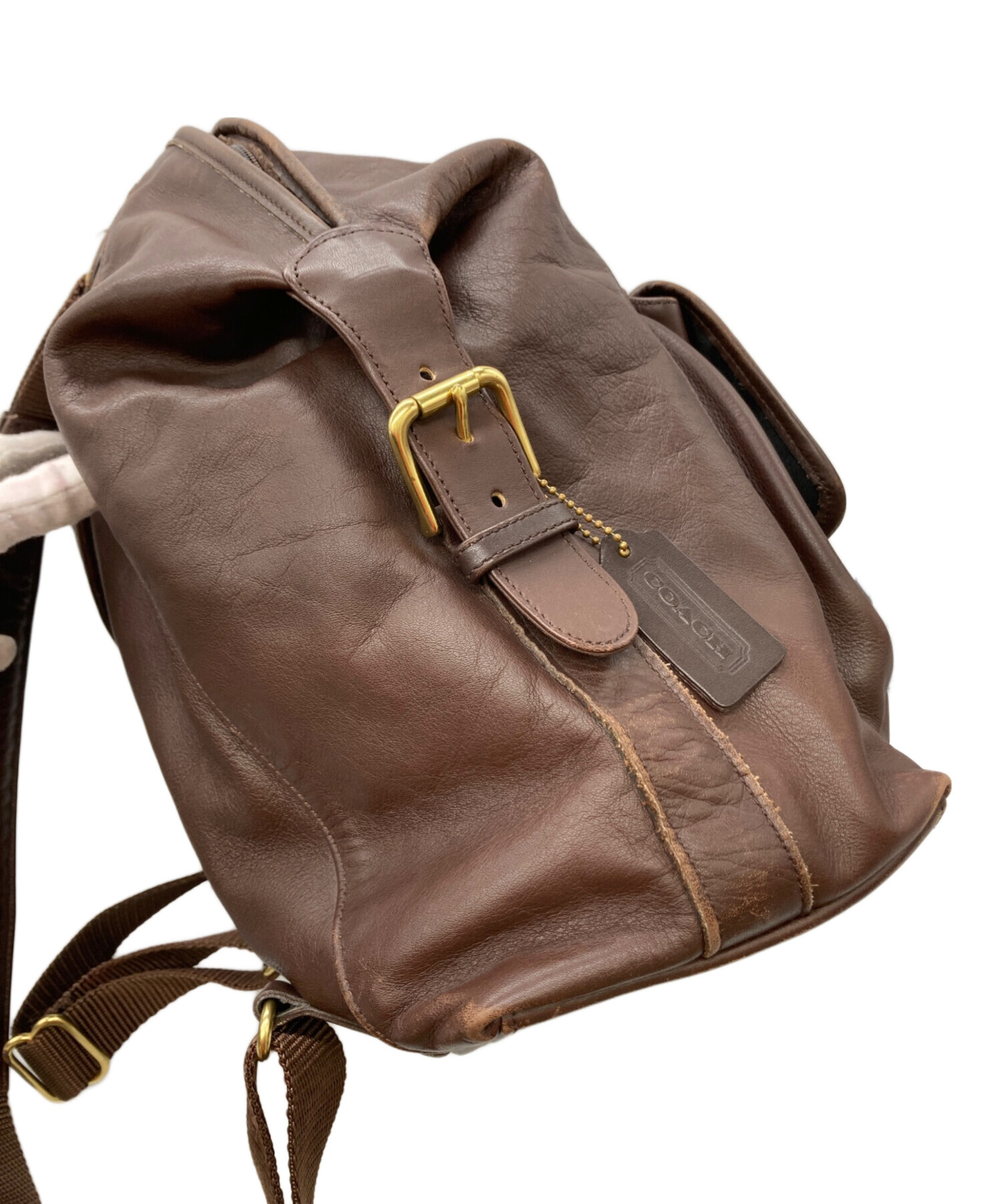 中古・古着通販】COACH (コーチ) レザーリュック ブラウン｜ブランド