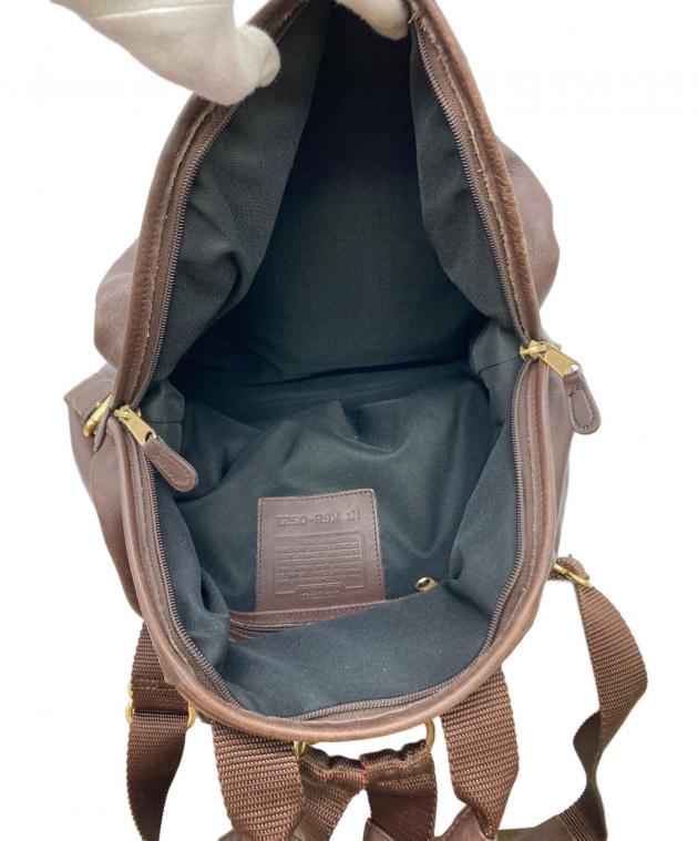 中古・古着通販】COACH (コーチ) レザーリュック ブラウン|ブランド 中古・古着通販】COACH (コーチ) レザーリュック ブラウン|ブランド