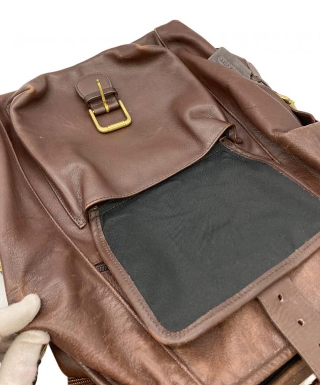 中古・古着通販】COACH (コーチ) レザーリュック ブラウン｜ブランド