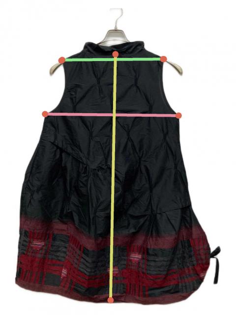 TOMO　美品 慈雨 ジウ アシンメトリー ノースリーブワンピース 40 中古・古着通販】慈雨 (ジウ) ノースリーブワンピース ブラック サイズ
