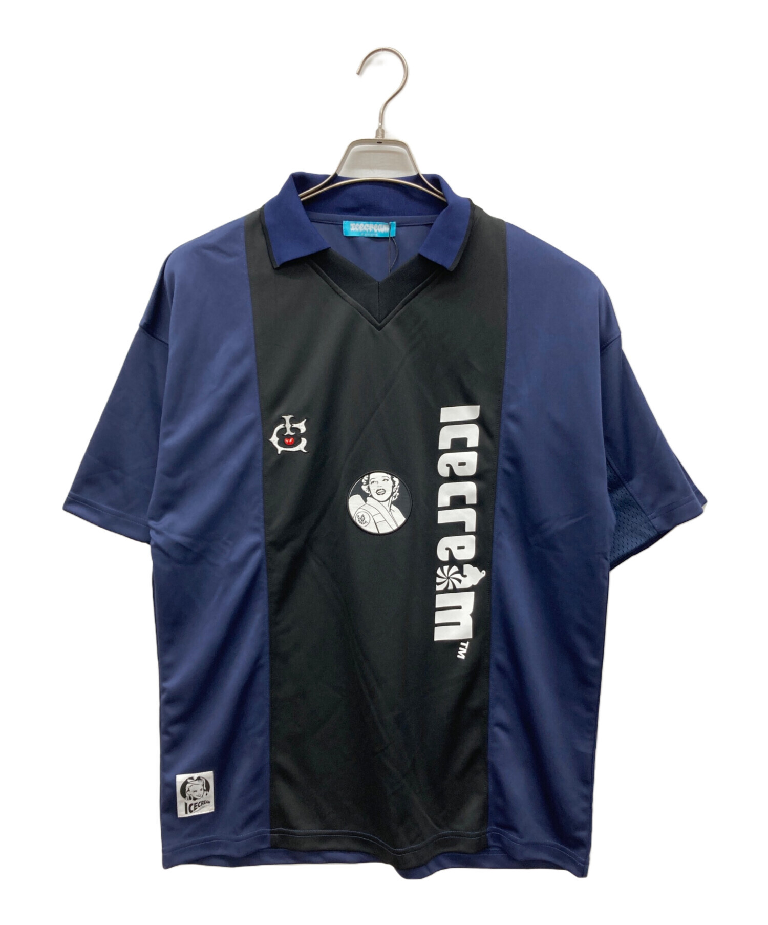 中古・古着通販】ICE CREAM (アイスクリーム) Football Shirt ネイビー 