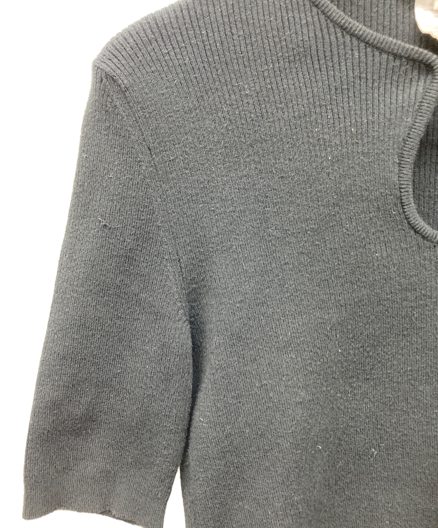 中古・古着通販】CELINE (セリーヌ) 半袖ニット ブラック サイズ:M