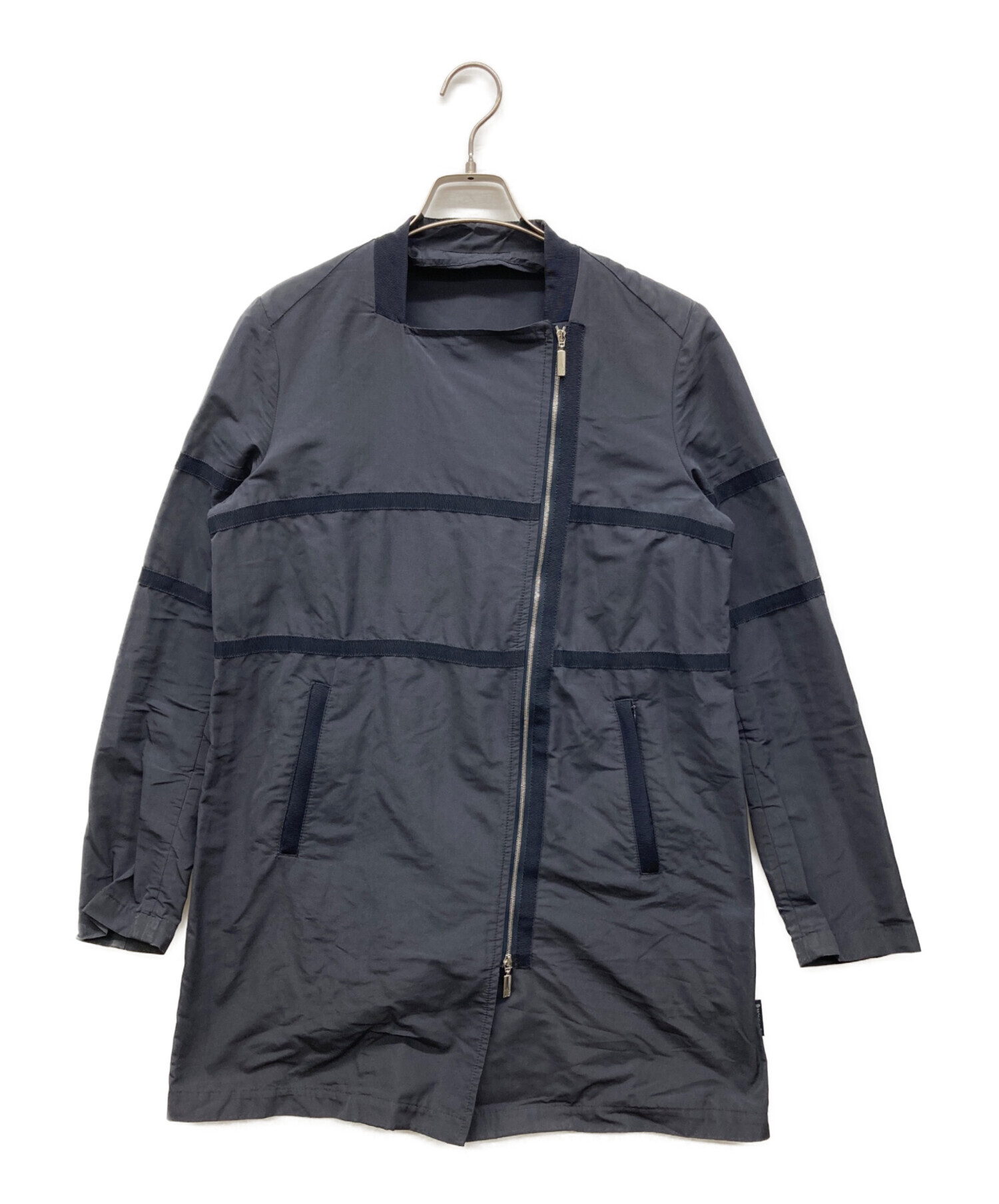 モンクレールナイロンショートコートブラックMサイズ 中古・古着通販】MONCLER (モンクレール) ナイロンショートコート
