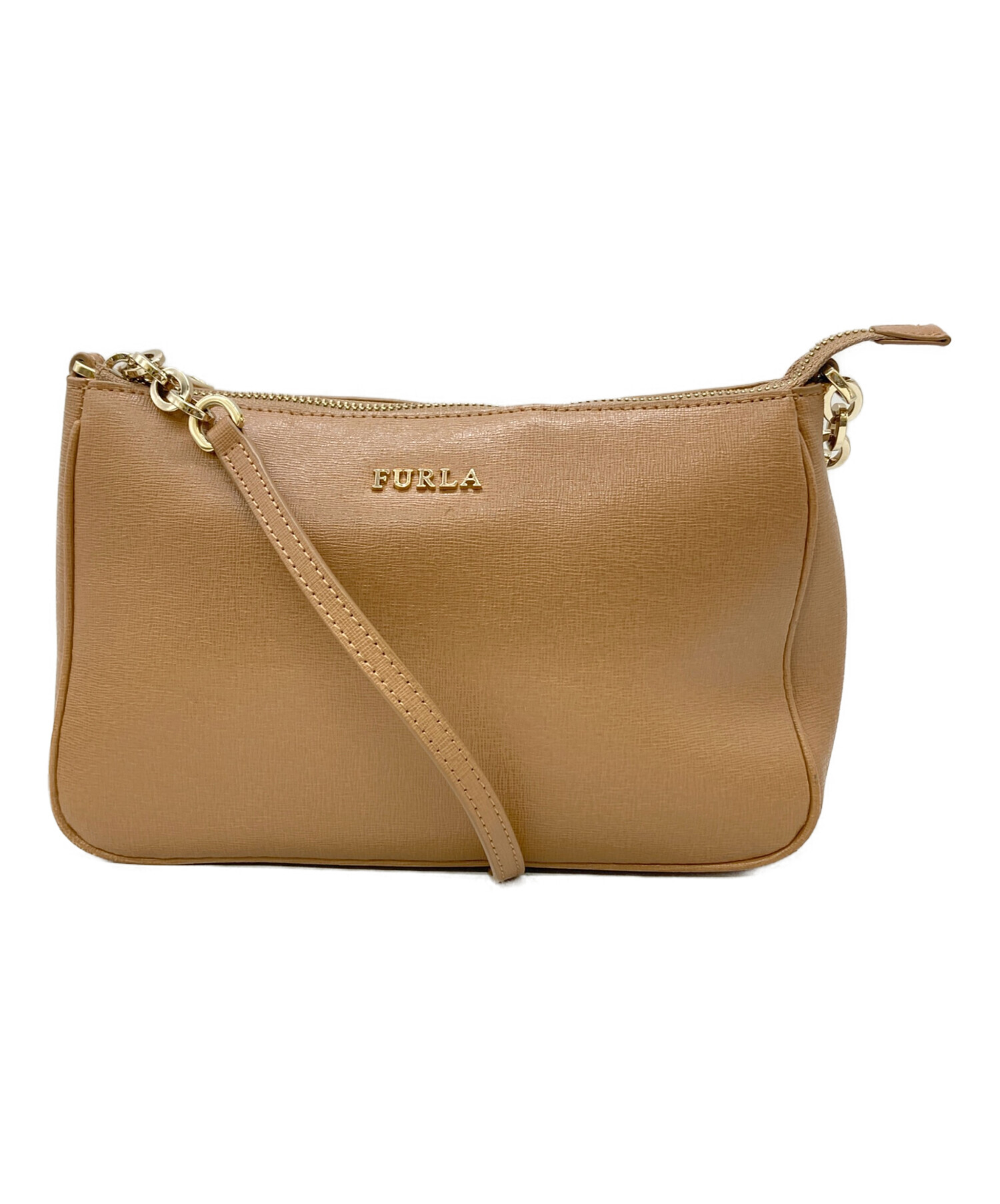 中古・古着通販】FURLA (フルラ) ショルダーバッグ ベージュ｜ブランド 