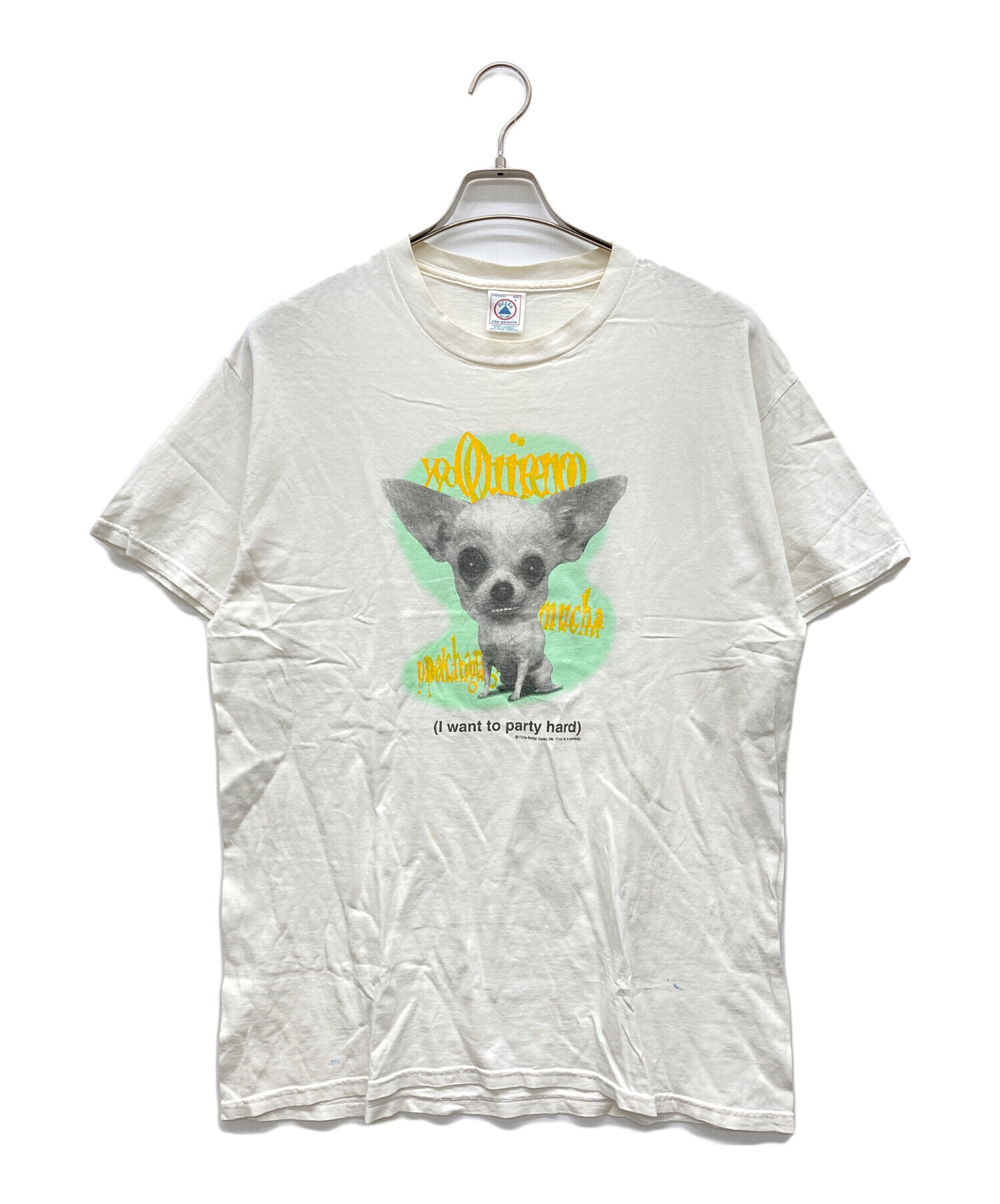 中古・古着通販】DELTA (デルタ) ドッグプリントTシャツ ホワイト 