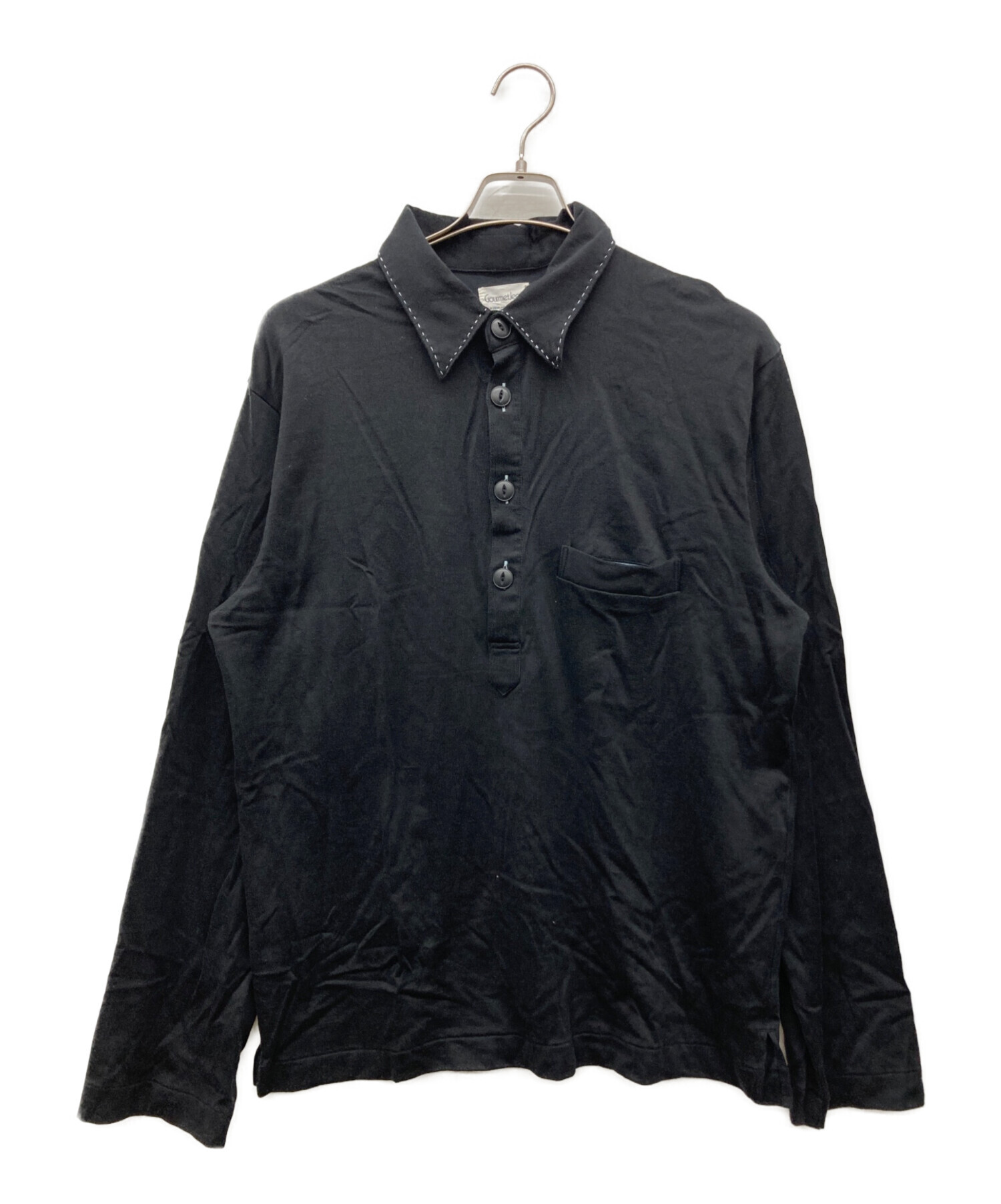 中古・古着通販】gourmet jeans (グルメジーンズ) ポロシャツ ブラック 