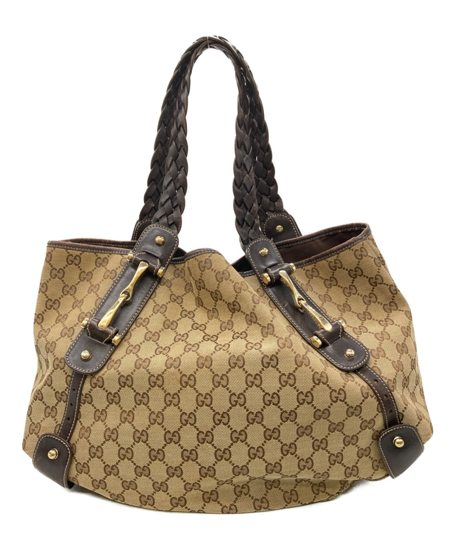 中古・古着通販】GUCCI (グッチ) ホースビットGGキャンバスバッグ