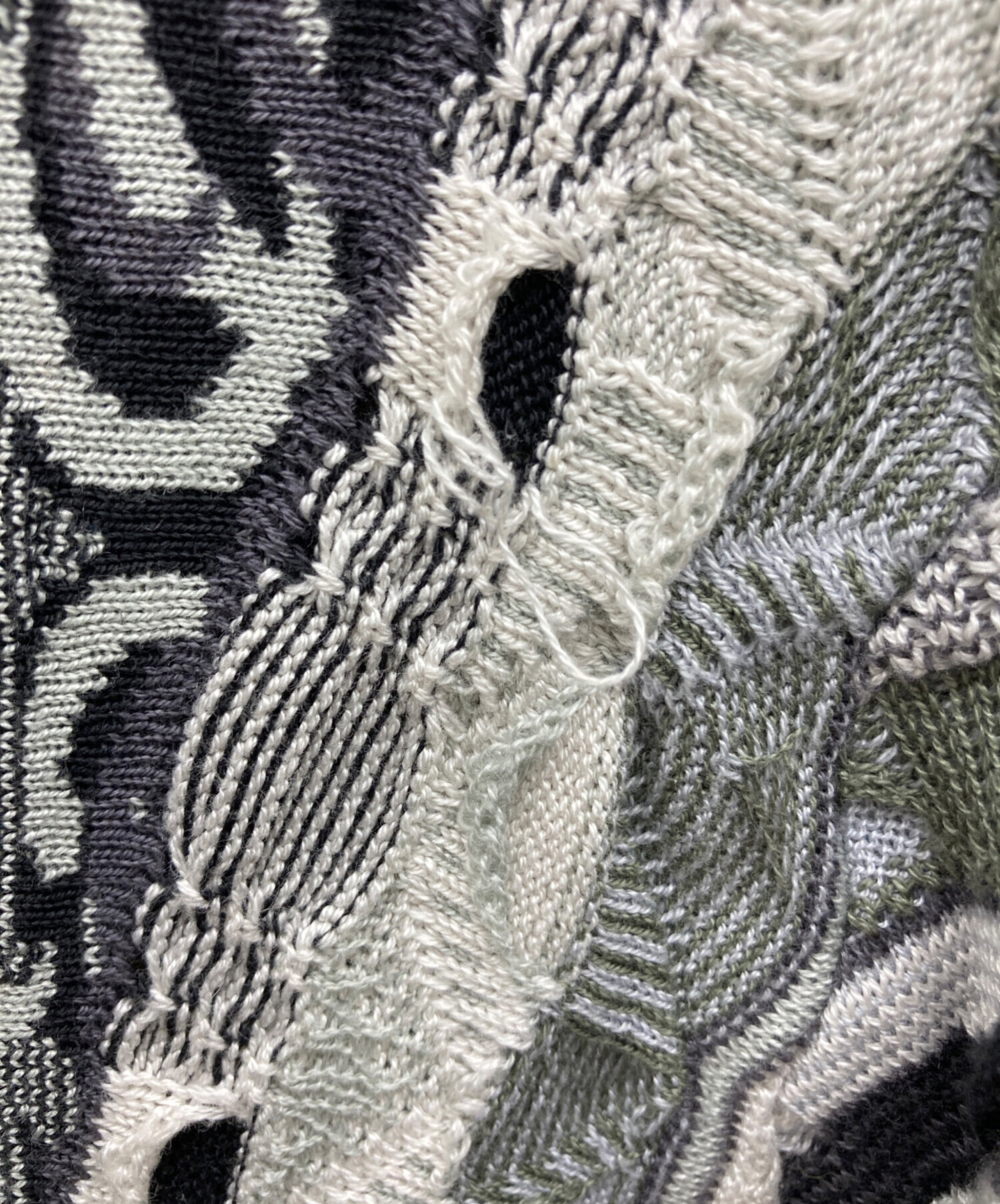 中古・古着通販】COOGI (クージー) 3Dニットセーター アイボリー