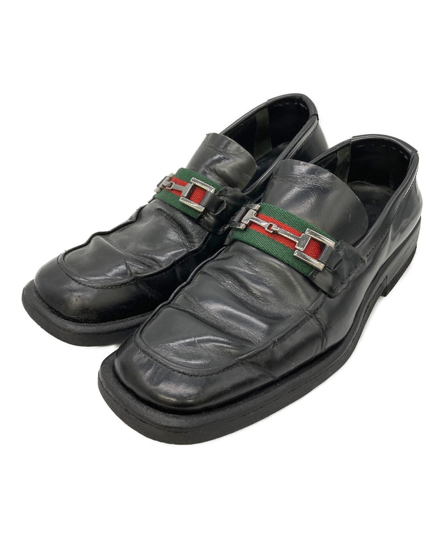 中古・古着通販】GUCCI (グッチ) シェリーラインビットローファー