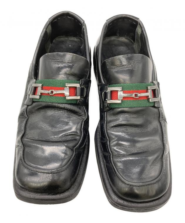 中古・古着通販】GUCCI (グッチ) シェリーラインビットローファー