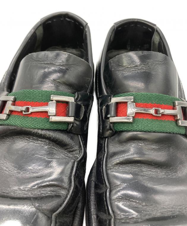 中古・古着通販】GUCCI (グッチ) シェリーラインビットローファー