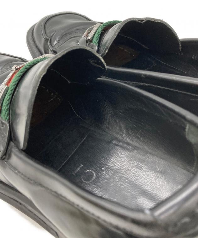 中古・古着通販】GUCCI (グッチ) シェリーラインビットローファー