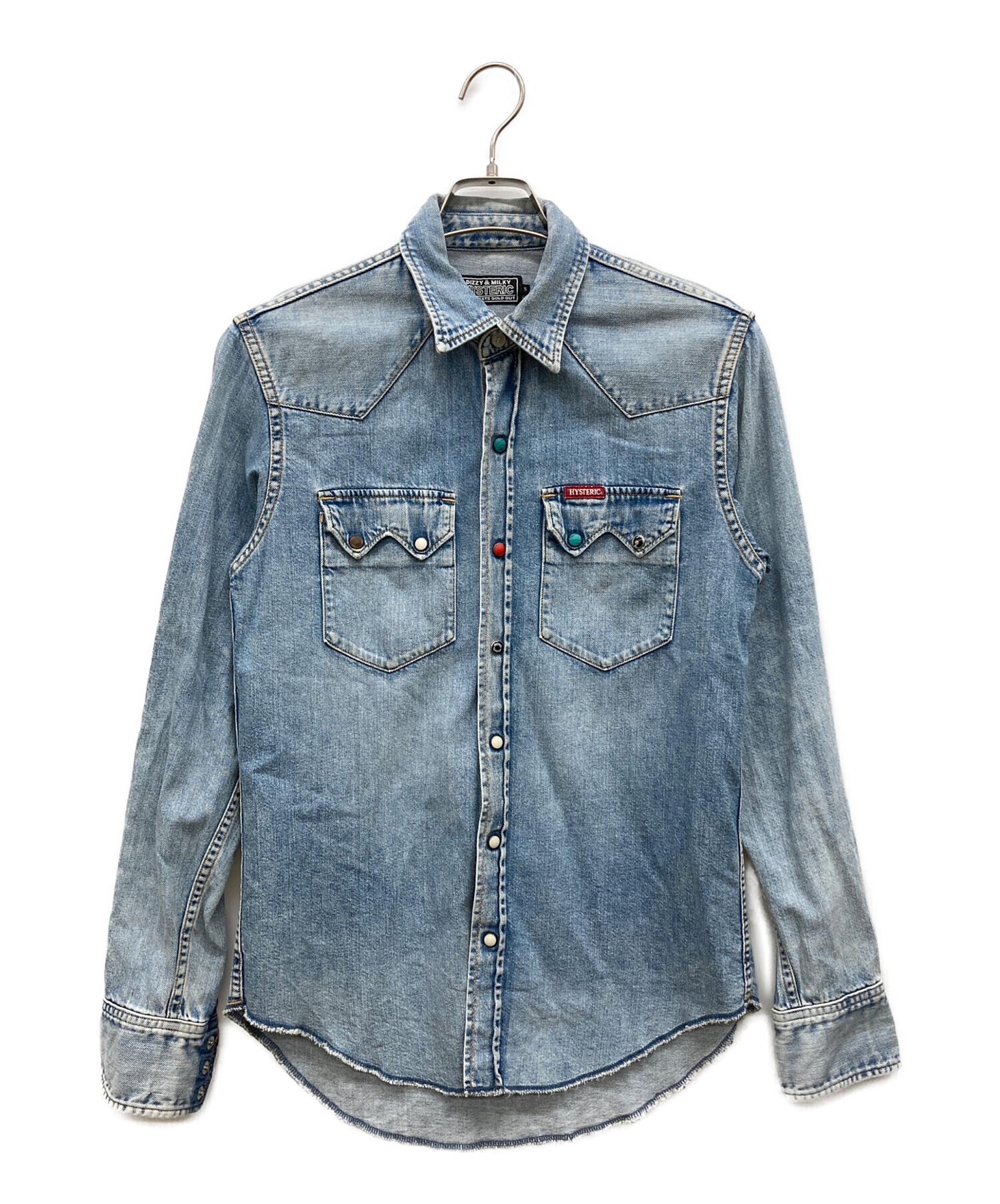 HYSTERIC GLAMOUR デニムシャツ SUPERFUZZ L 中古・古着通販】Hysteric Glamour (ヒステリックグラマー) SUPER FUZZ