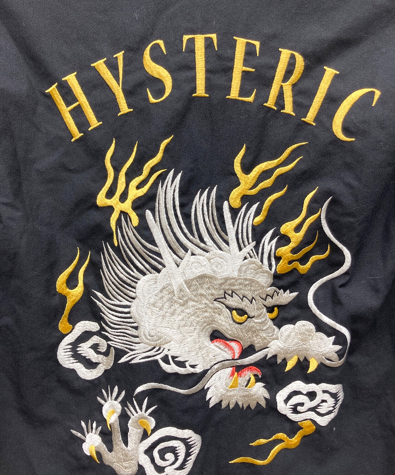 HYSTERIC ドラゴン刺繍 半袖シャツ ブラック 中古・古着通販】Hysteric Glamour (ヒステリックグラマー) HYSTERIC