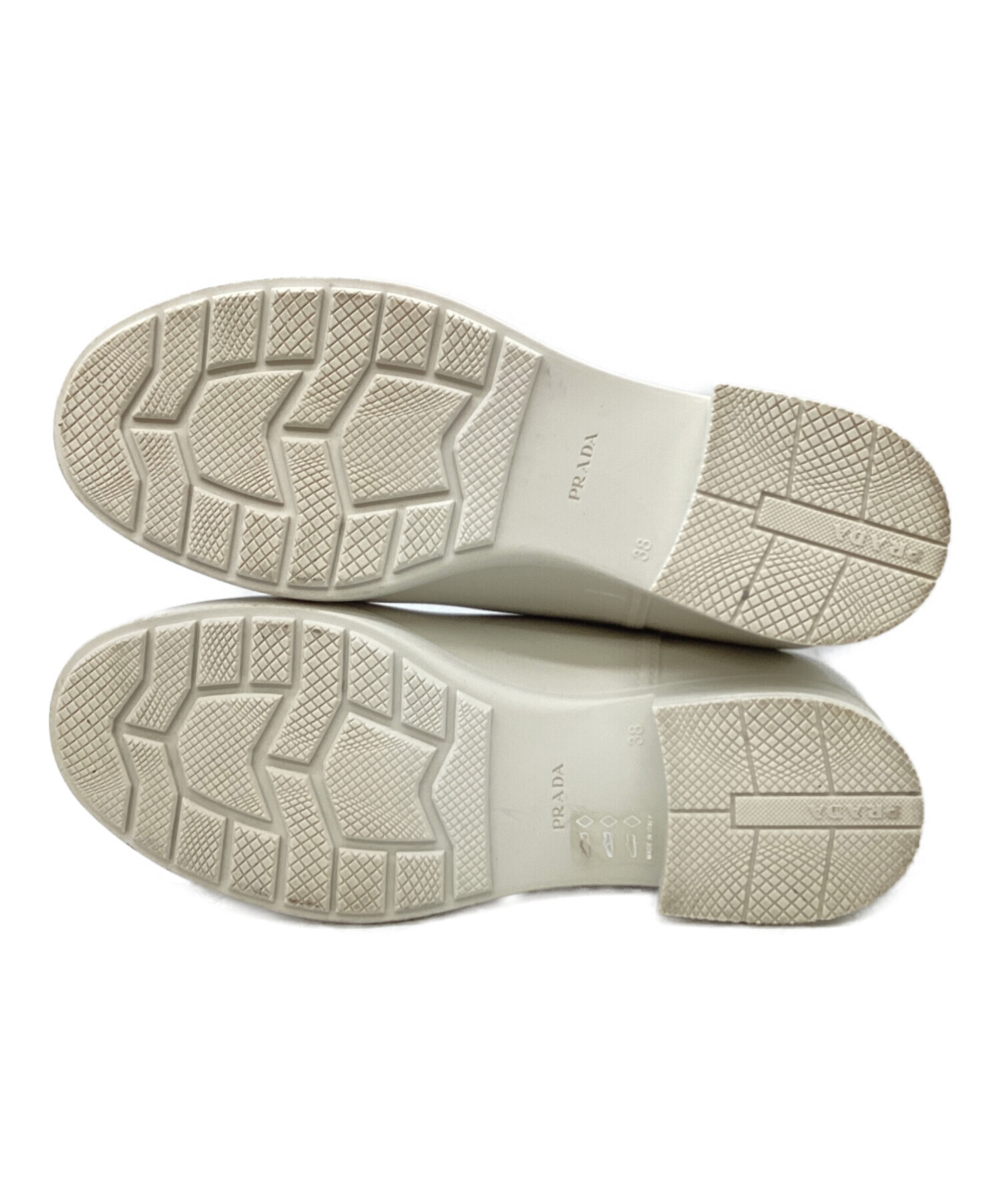 中古・古着通販】PRADA (プラダ) レインブーツ グレー サイズ:38