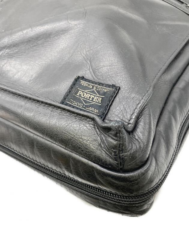 中古・古着通販】PORTER (ポーター) オールレザービジネスバッグ