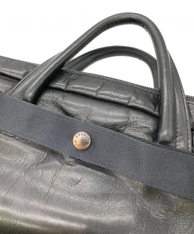 中古・古着通販】PORTER (ポーター) オールレザービジネスバッグ
