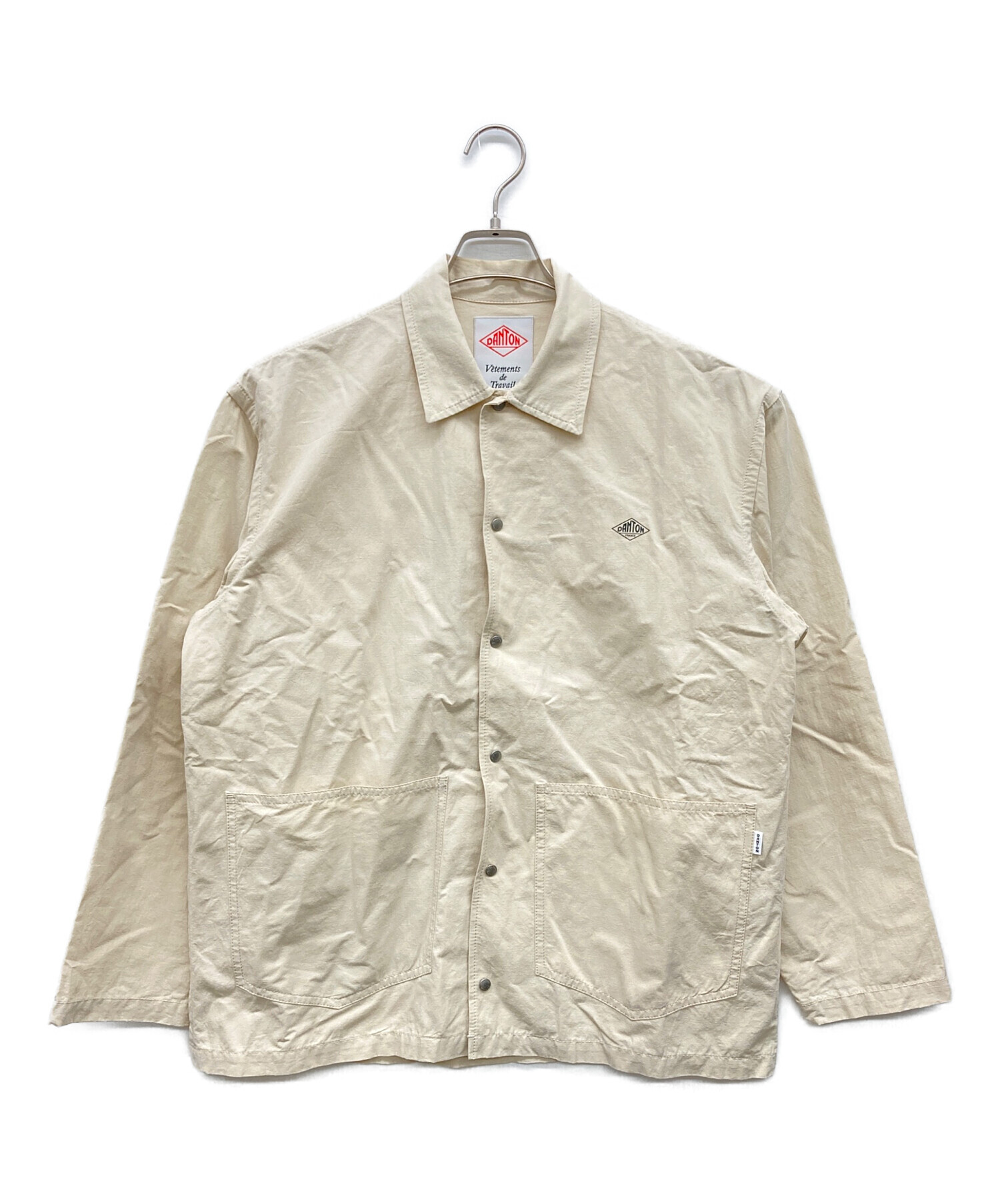 DANTON リネン カバーオール サイズ38 オフホワイト 中古・古着通販】DANTON (ダントン) リネン混カバーオール アイボリー
