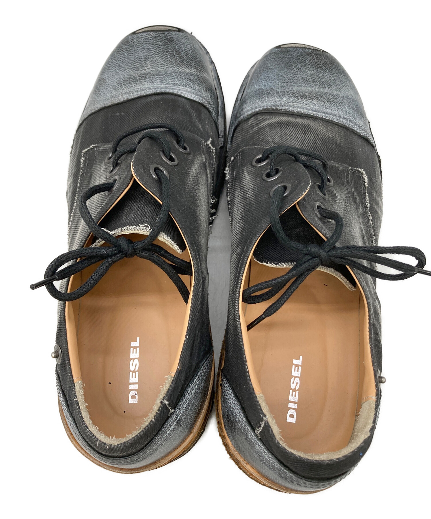中古・古着通販】DIESEL (ディーゼル) デニム地切替3ホールダービー 