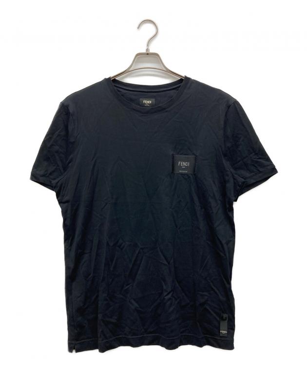 中古・古着通販】FENDI (フェンディ) ロゴパッチTシャツ ブラック 