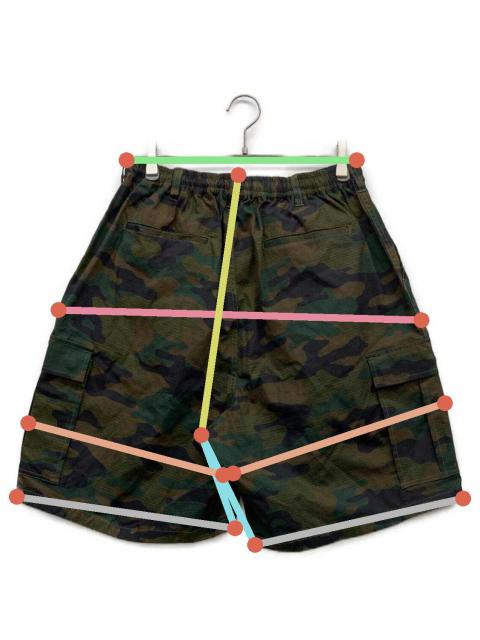 中古・古着通販】KEBOZ (ケボズ) 迷彩柄ハーフカーゴパンツ カーキ