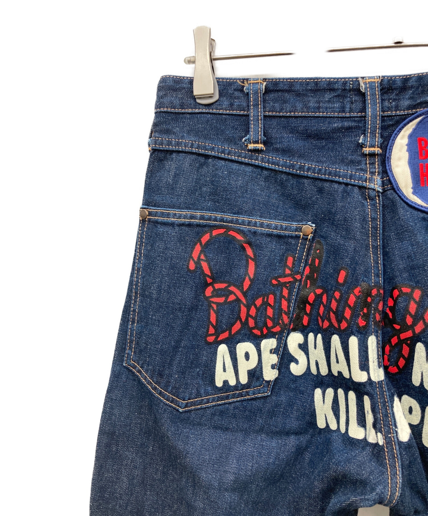 デッドストック A BATHING APE デニムパンツ 中古・古着通販】A BATHING APE (アベイシングエイプ) ベイプヘッド
