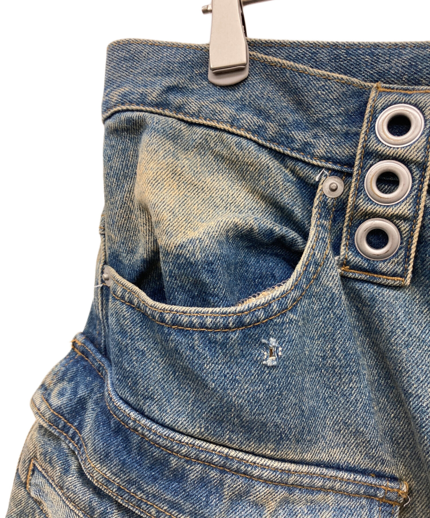 中古・古着通販】BREATH (ブレス) DAMAGE CARGO BIG SHORTS インディゴ
