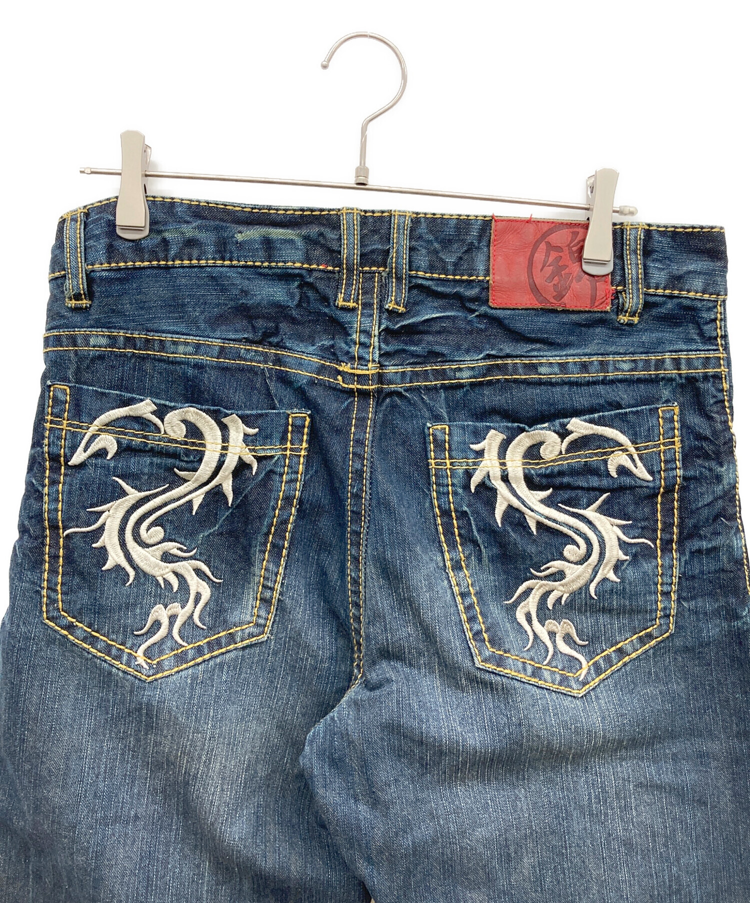 中古・古着通販】錦 (ニシキ) 刺繍ジーンズ インディゴ サイズ:34