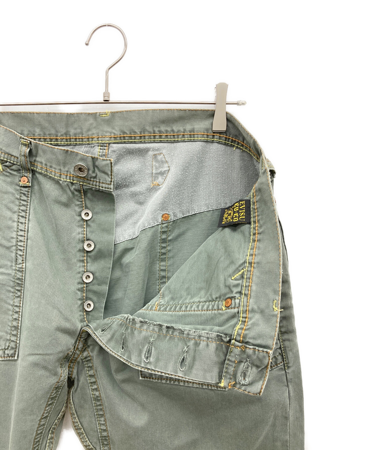中古・古着通販】EVISU (エヴィス) ワークパンツ オリーブ サイズ:36