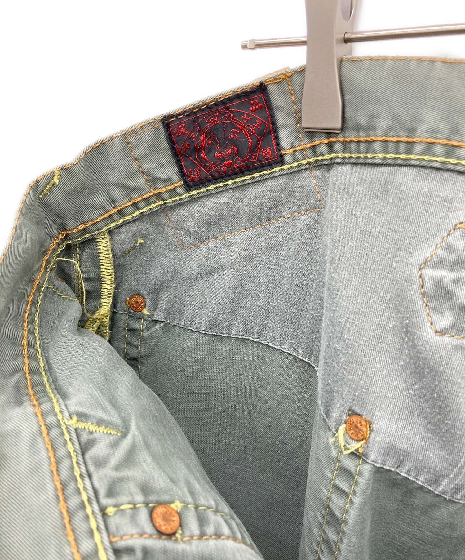 中古・古着通販】EVISU (エヴィス) ワークパンツ オリーブ サイズ:36