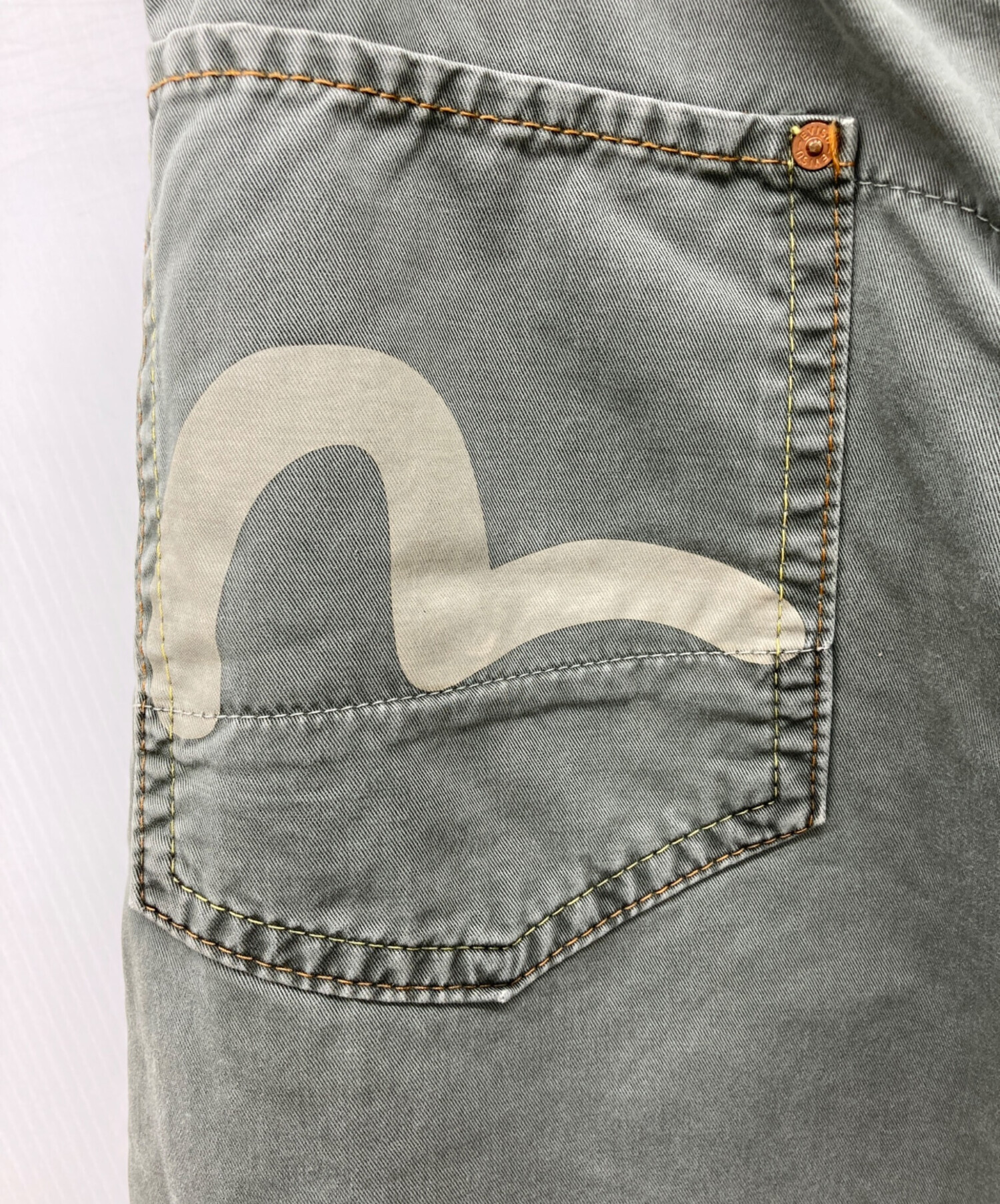 中古・古着通販】EVISU (エヴィス) ワークパンツ オリーブ サイズ:36