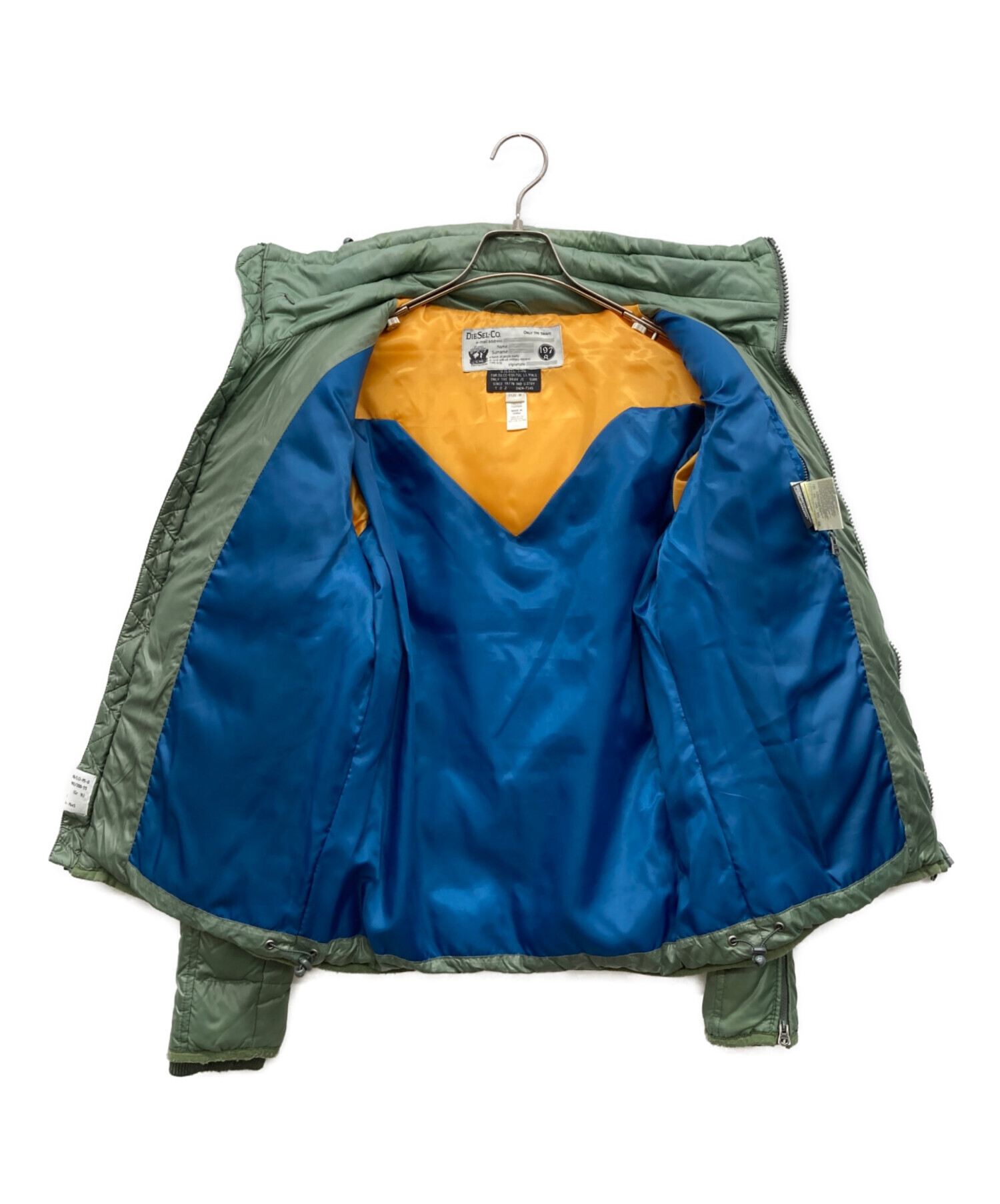 【中古美品】DIESEL ディーゼル ボンバージャケット ダウンジャケット 中古・古着通販】DIESEL (ディーゼル) ダウンジャケット グリーン
