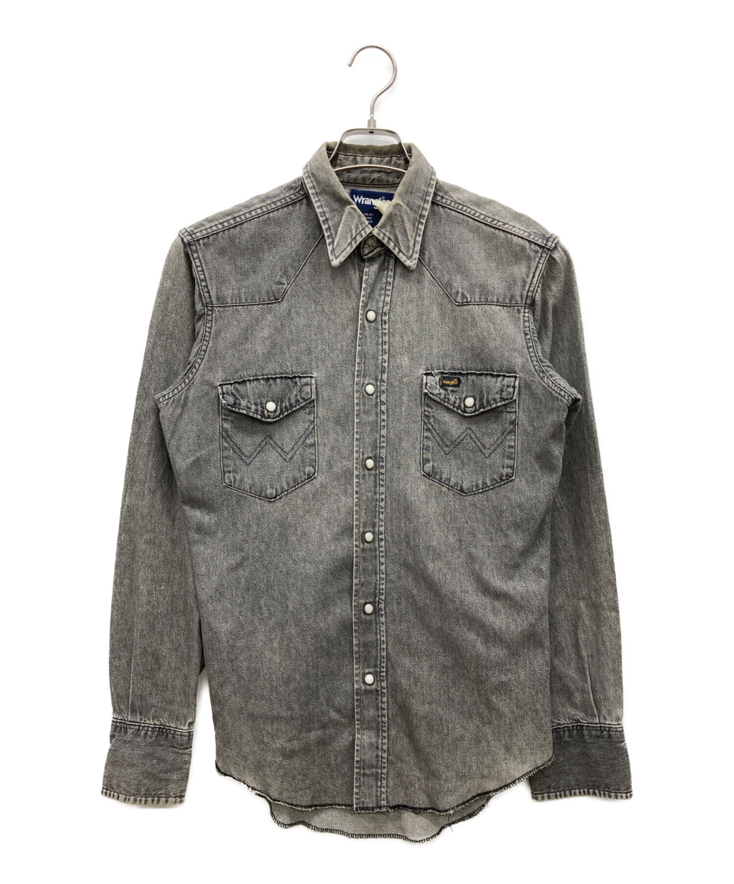 Wrangler 90s USA製 先染めブラック デニムウエスタンシャツ 中古・古着通販】Wrangler (ラングラー) 先染めブラックデニム