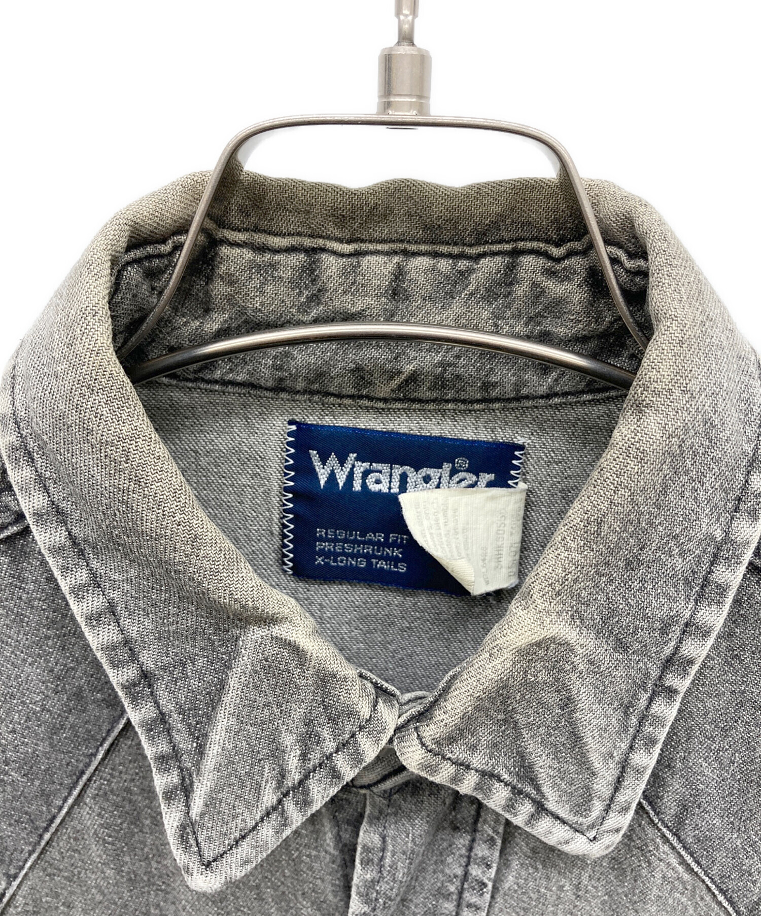 中古・古着通販】Wrangler (ラングラー) 先染めブラックデニム