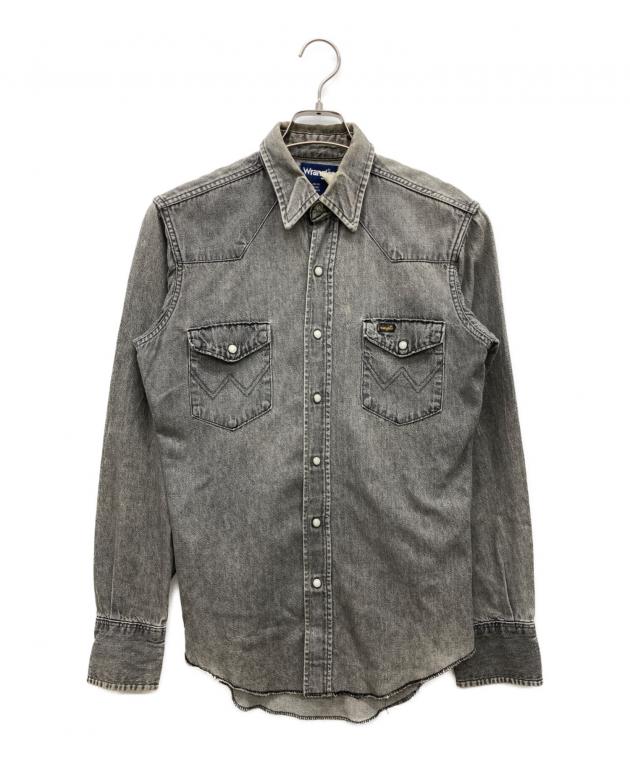 Wrangler 先染めブラックデニムシャツ　80's 中古・古着通販】Wrangler (ラングラー) 先染めブラックデニム